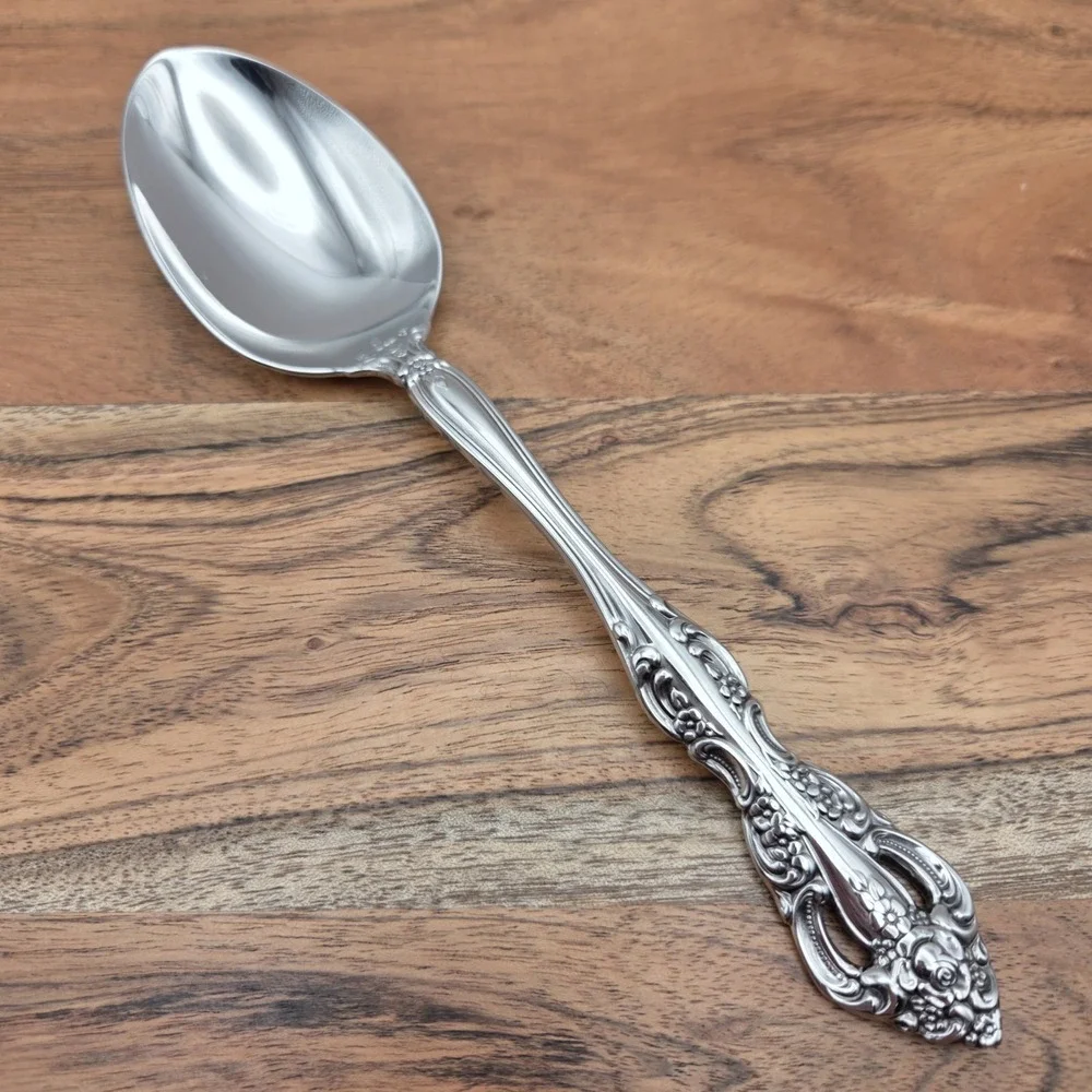 Oneida Cube Michelangelo Serving Set: Meat Fork Casserole Serving Slotted Spoons